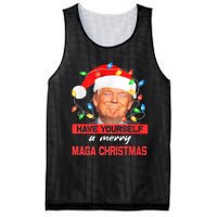 Funny Santa Trump Have Yourself A Merry Maga Christmas Xmas Mesh Reversible Basketball Jersey Tank