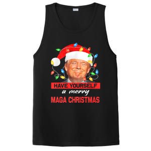 Funny Santa Trump Have Yourself A Merry Maga Christmas Xmas PosiCharge Competitor Tank