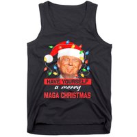 Funny Santa Trump Have Yourself A Merry Maga Christmas Xmas Tank Top