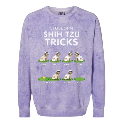 Funny Shih Tzu Trick For Men Women Kids Dog Lover Colorblast Crewneck Sweatshirt