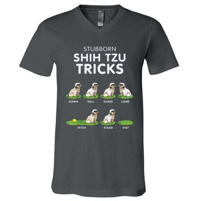 Funny Shih Tzu Trick For Men Women Kids Dog Lover V-Neck T-Shirt