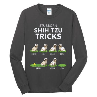 Funny Shih Tzu Trick For Men Women Kids Dog Lover Tall Long Sleeve T-Shirt