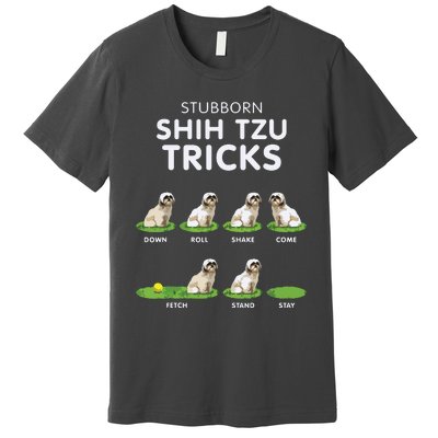 Funny Shih Tzu Trick For Men Women Kids Dog Lover Premium T-Shirt