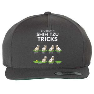 Funny Shih Tzu Trick For Men Women Kids Dog Lover Wool Snapback Cap