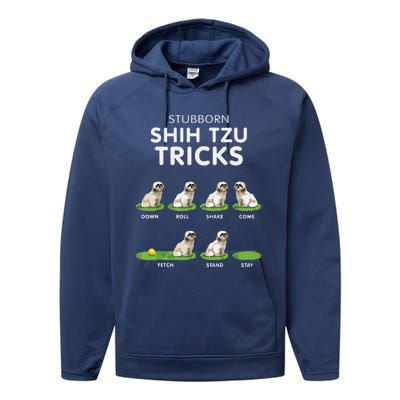 Funny Shih Tzu Trick For Men Women Kids Dog Lover Performance Fleece Hoodie