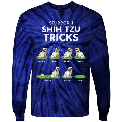 Funny Shih Tzu Trick For Men Women Kids Dog Lover Tie-Dye Long Sleeve Shirt