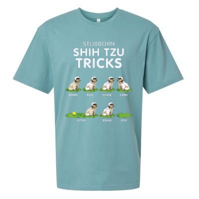 Funny Shih Tzu Trick For Men Women Kids Dog Lover Sueded Cloud Jersey T-Shirt