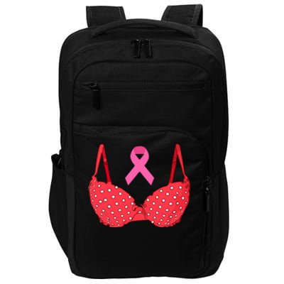 Funny Save The Tatas Pink Ribbon Breast Cancer Awareness Gift Impact Tech Backpack