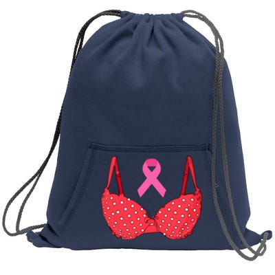 Funny Save The Tatas Pink Ribbon Breast Cancer Awareness Gift Sweatshirt Cinch Pack Bag