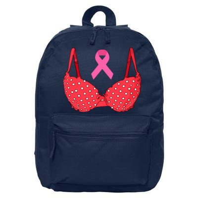 Funny Save The Tatas Pink Ribbon Breast Cancer Awareness Gift 16 in Basic Backpack