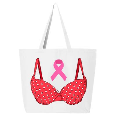 Funny Save The Tatas Pink Ribbon Breast Cancer Awareness Gift 25L Jumbo Tote