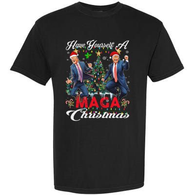 Funny Santa Trump Have Yourself A Merry Maga Christmas Xmas Garment-Dyed Heavyweight T-Shirt