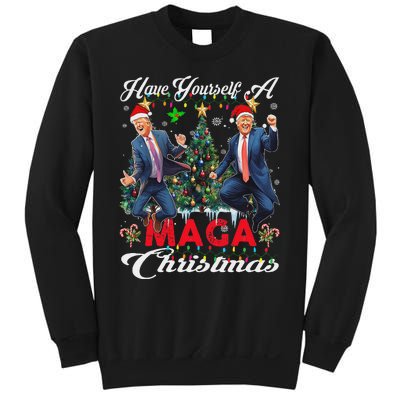 Funny Santa Trump Have Yourself A Merry Maga Christmas Xmas Sweatshirt