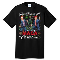 Funny Santa Trump Have Yourself A Merry Maga Christmas Xmas Tall T-Shirt