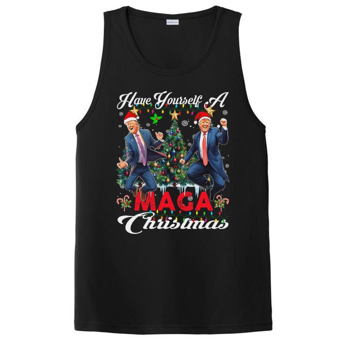 Funny Santa Trump Have Yourself A Merry Maga Christmas Xmas PosiCharge Competitor Tank