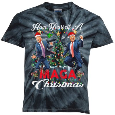 Funny Santa Trump Have Yourself A Merry Maga Christmas Xmas Kids Tie-Dye T-Shirt