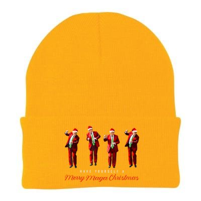 Funny Santa Trump Have Yourself A Merry Maga Christmas Xmas Knit Cap Winter Beanie