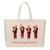 Funny Santa Trump Have Yourself A Merry Maga Christmas Xmas Cotton Canvas Jumbo Tote