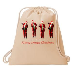 Funny Santa Trump Have Yourself A Merry Maga Christmas Xmas Drawstring Bag