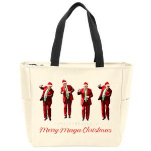 Funny Santa Trump Have Yourself A Merry Maga Christmas Xmas Zip Tote Bag