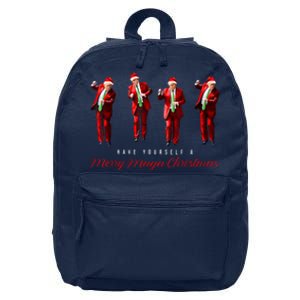 Funny Santa Trump Have Yourself A Merry Maga Christmas Xmas 16 in Basic Backpack