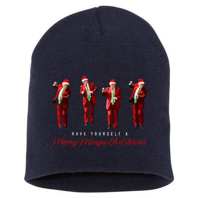 Funny Santa Trump Have Yourself A Merry Maga Christmas Xmas Short Acrylic Beanie