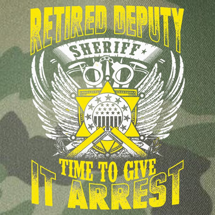 Funny Sheriff T Retired Deputy Sheriff Legacy Tie Dye Trucker Hat