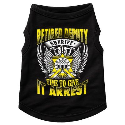 Funny Sheriff T Retired Deputy Sheriff Doggie Tank