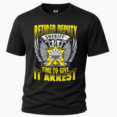 Funny Sheriff T Retired Deputy Sheriff Performance Shirt