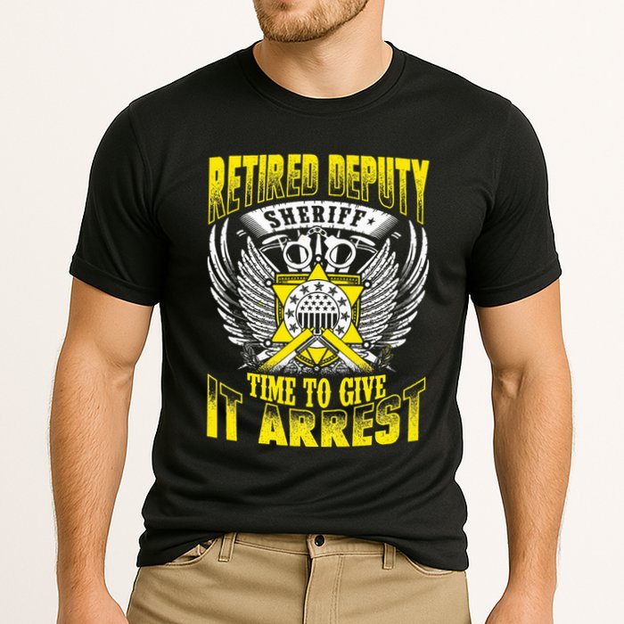 Funny Sheriff T Retired Deputy Sheriff Performance Shirt
