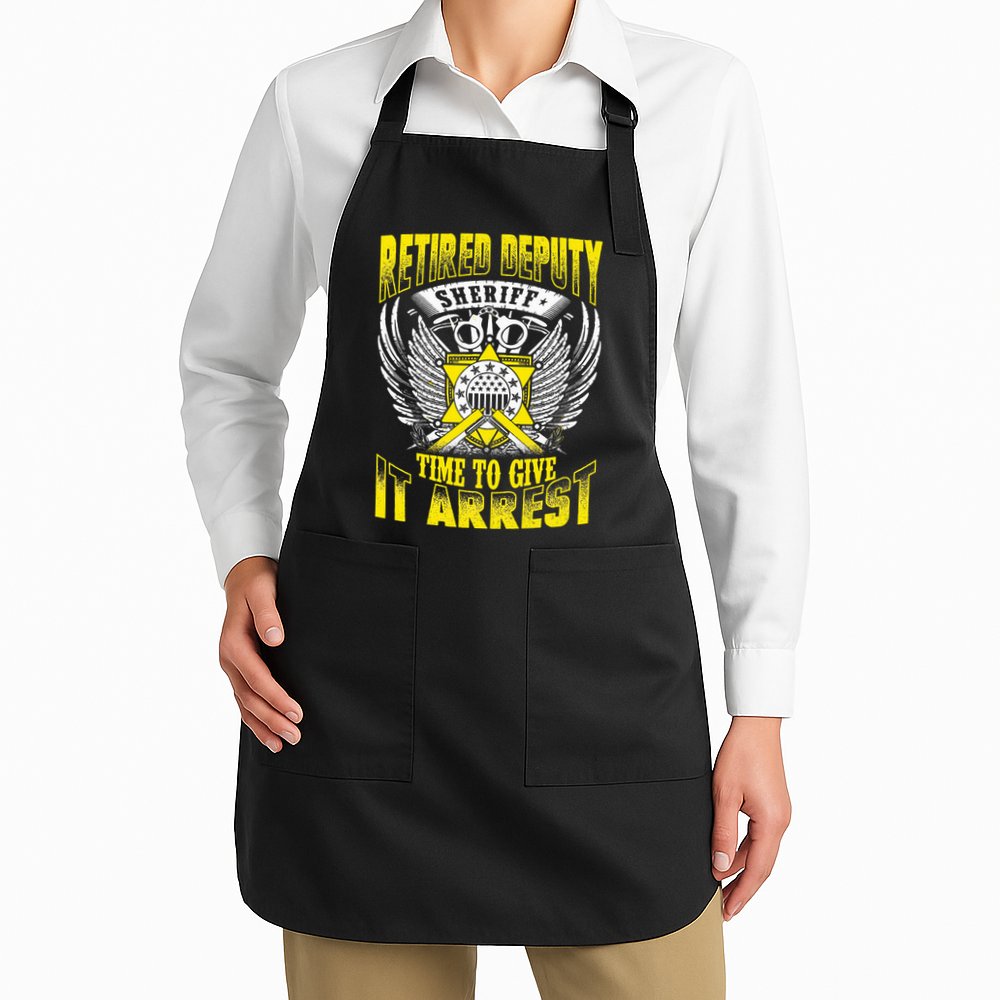 Funny Sheriff T Retired Deputy Sheriff Apron