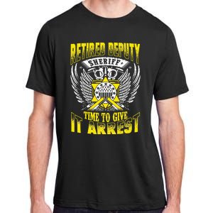 Funny Sheriff T Retired Deputy Sheriff Adult ChromaSoft Performance T-Shirt