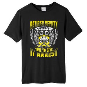 Funny Sheriff T Retired Deputy Sheriff Tall Fusion ChromaSoft Performance T-Shirt