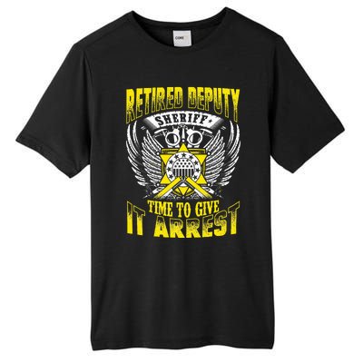 Funny Sheriff T Retired Deputy Sheriff Tall Fusion ChromaSoft Performance T-Shirt