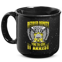 Funny Sheriff T Retired Deputy Sheriff 15oz Campfire Ceramic Mug