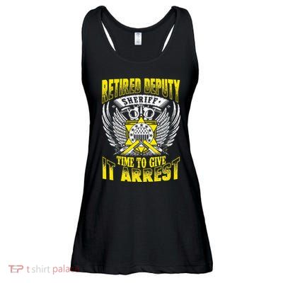 Funny Sheriff T Retired Deputy Sheriff Ladies Essential Flowy Tank