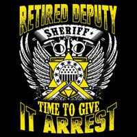 Funny Sheriff T Retired Deputy Sheriff 16 in Basic Backpack