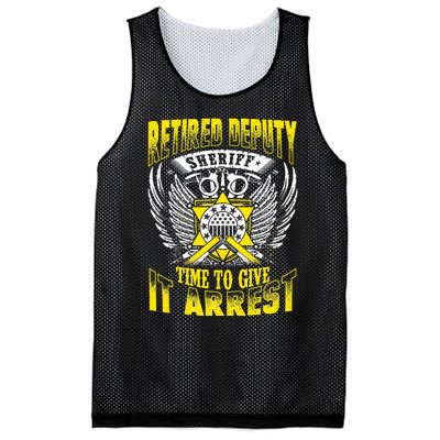 Funny Sheriff T Retired Deputy Sheriff Mesh Reversible Basketball Jersey Tank