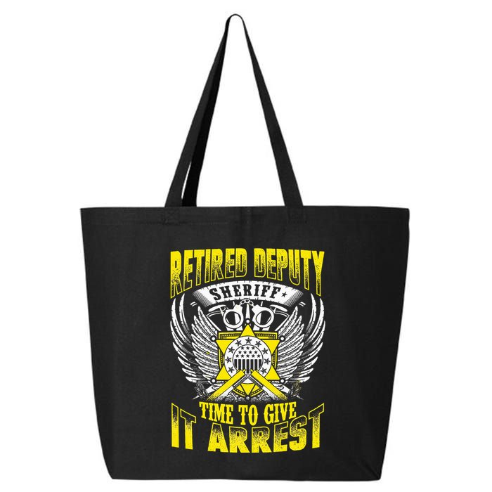 Funny Sheriff T Retired Deputy Sheriff 25L Jumbo Tote