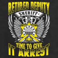 Funny Sheriff T Retired Deputy Sheriff 25L Jumbo Tote