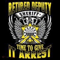 Funny Sheriff T Retired Deputy Sheriff Pom Pom 12in Knit Beanie
