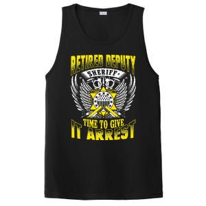 Funny Sheriff T Retired Deputy Sheriff PosiCharge Competitor Tank