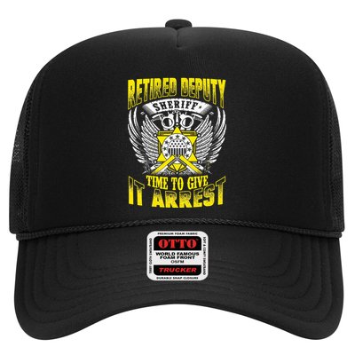 Funny Sheriff T Retired Deputy Sheriff Trucker Hat
