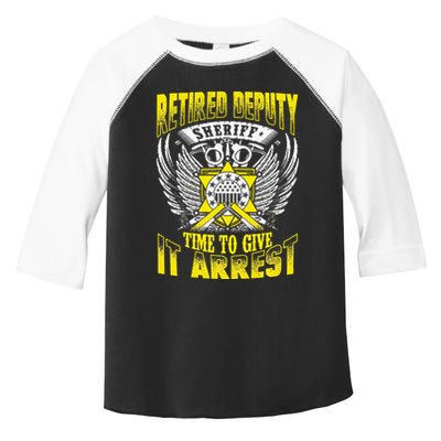 Funny Sheriff T Retired Deputy Sheriff Toddler Fine Jersey T-Shirt