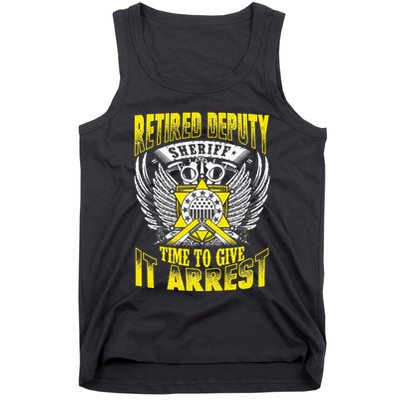 Funny Sheriff T Retired Deputy Sheriff Tank Top