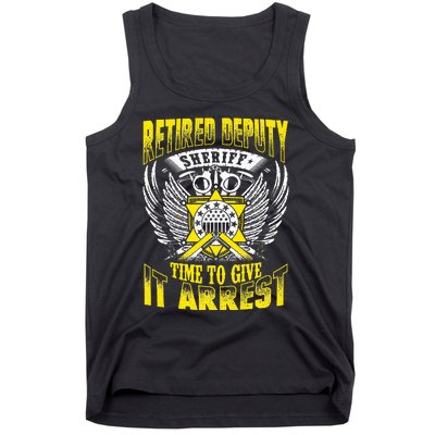 Funny Sheriff T Retired Deputy Sheriff Tank Top