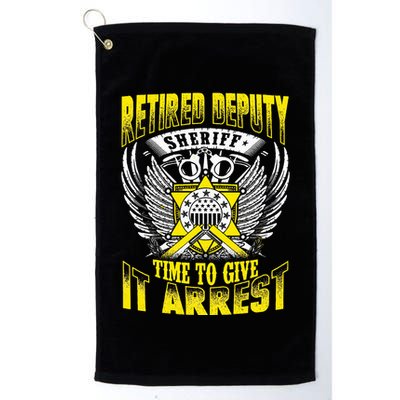 Funny Sheriff T Retired Deputy Sheriff Golf Towel