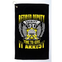 Funny Sheriff T Retired Deputy Sheriff Golf Towel