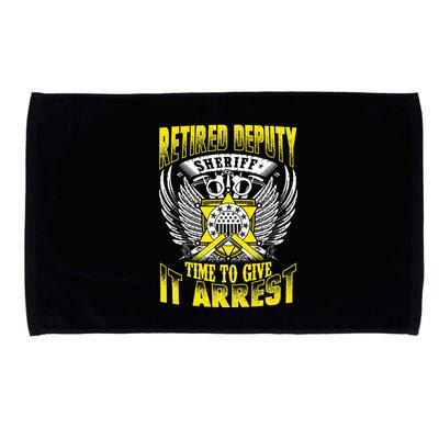 Funny Sheriff T Retired Deputy Sheriff Microfiber Hand Towel