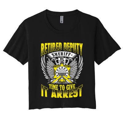 Funny Sheriff T Retired Deputy Sheriff Crop Top